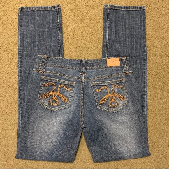 Women’s Hydraulic straight leg blue denim jeans tagged size 7/8 fits like a 5 - Picture 11 of 13